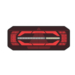 LED zadnje svetlo levo crno sa 6 funkcija 10/30V sa trouglastim reflektorom 7-pin AMP DASTERI D-DSL6005TRBM