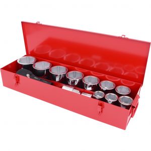 Set (14 delova) 1'' kratkih nasadnih šestougaonih ključeva sa račnom 1'' KS TOOLS 3002440108