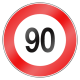 Nalepnica ograničenje brzine CL.1 90 km/h Ø200 mm BICMA B99037